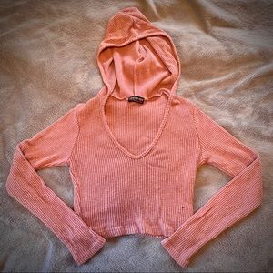 Fashion Nova Pink Hoodie Crop Top